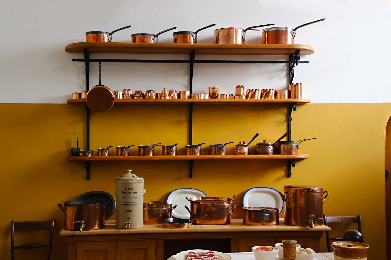pots pans cooking